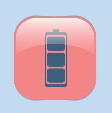 Şarj edilmiş bir batarya. enerji simgesi