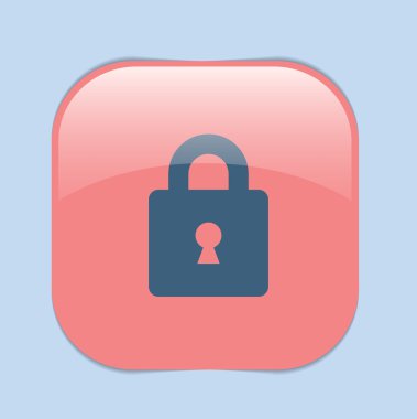 Kapalı asma kilit simgesi