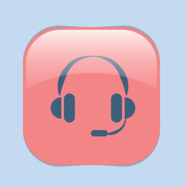 Müşteri desteği, kulaklık simgesi