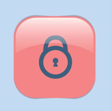 Kapalı asma kilit simgesi