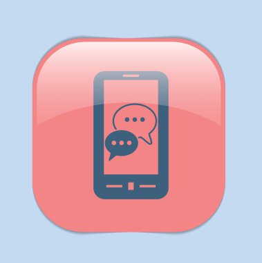 Konuşma baloncuklu akıllı telefon