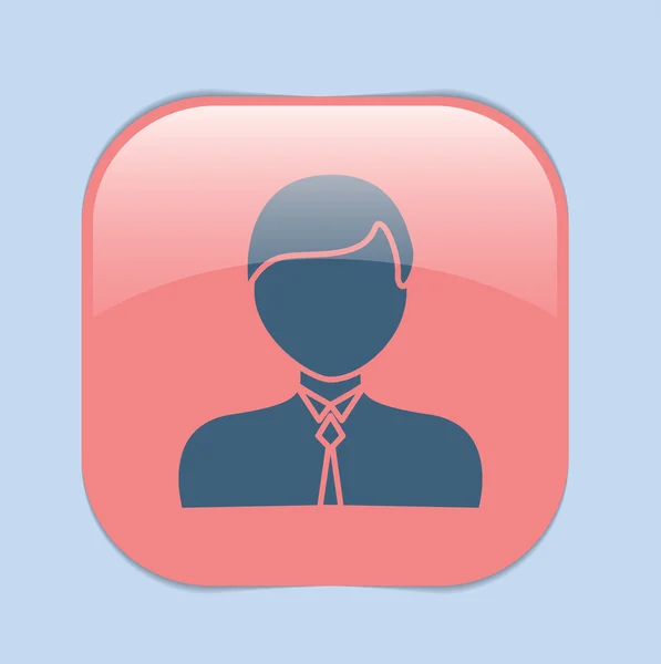 Ícone de gerente ou trabalhador de escritório —  Vetores de Stock