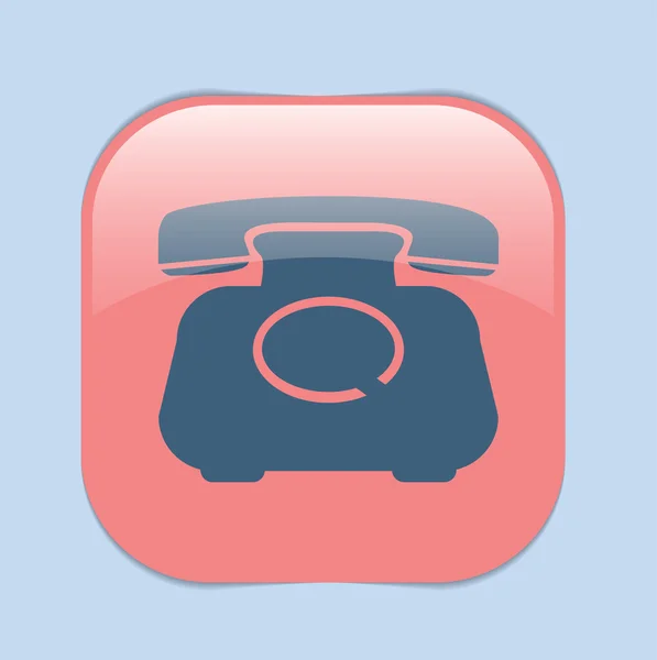 Icône de téléphone rétro classique — Image vectorielle