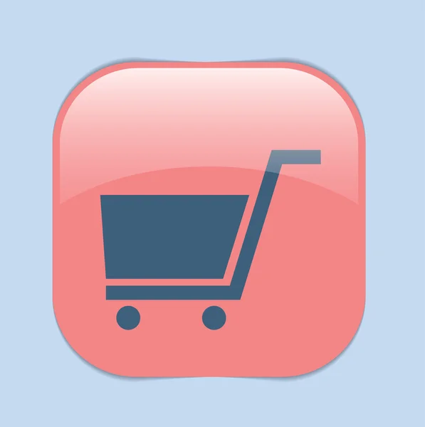 Carrito de compras, icono de tienda online — Vector de stock