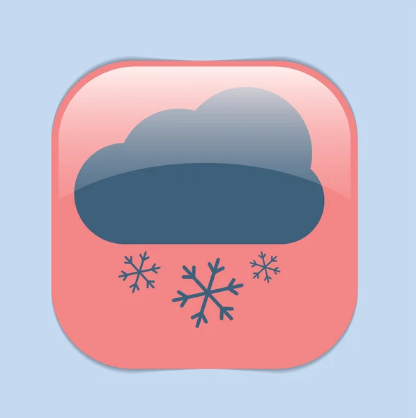 Weather icon, snow cloud — Stock Vector