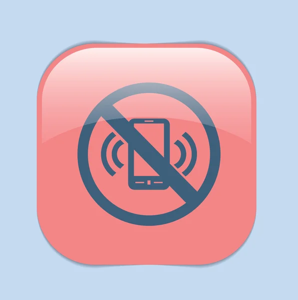 Telefon simgesini kullanmak yasaktır — Stok Vektör