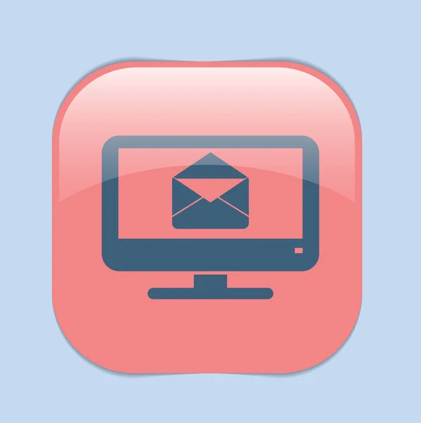 Monitor, mail icon — Stock Vector