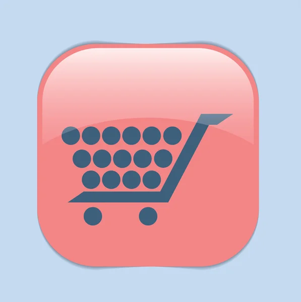 Carrito de compras, icono de tienda online — Archivo Imágenes Vectoriales