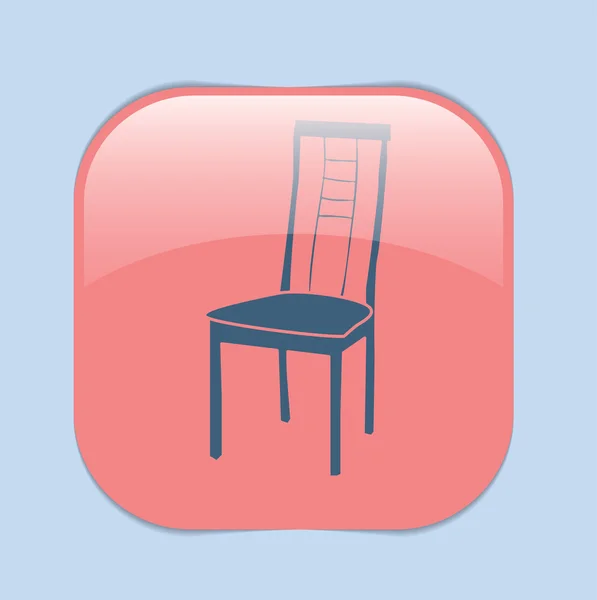 Cadeira, ícone de mobiliário — Vetor de Stock