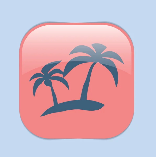 Île, icône de vacances — Image vectorielle