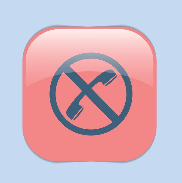 Forbidden to use phone icon — Stock Vector