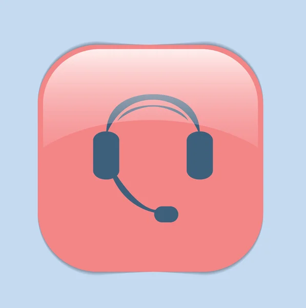 Customer support, headphone icon — Stock Vector