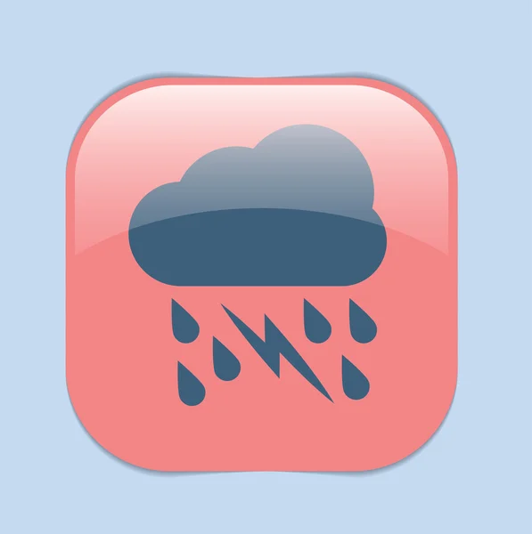 Időjárás ikon. eső felhő — Stock Vector