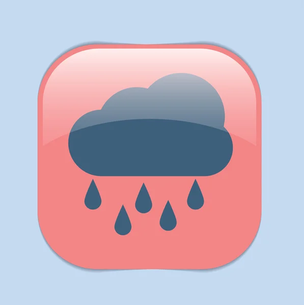 Időjárás ikon. az eső felhő. — Stock Vector