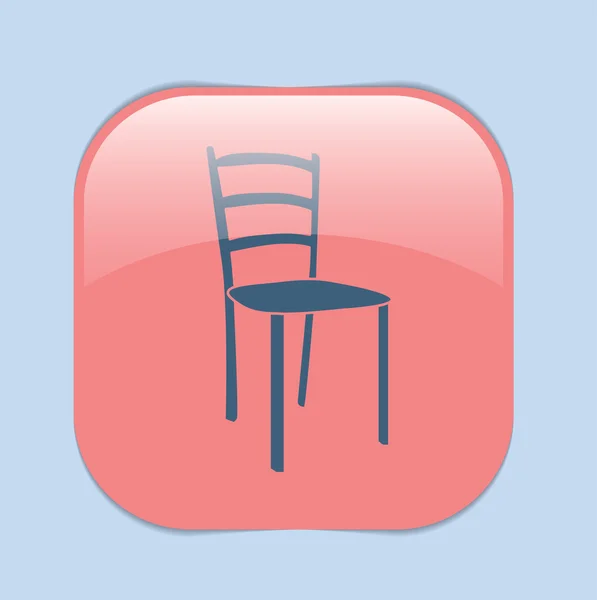 Stol, möbler-ikonen — Stock vektor