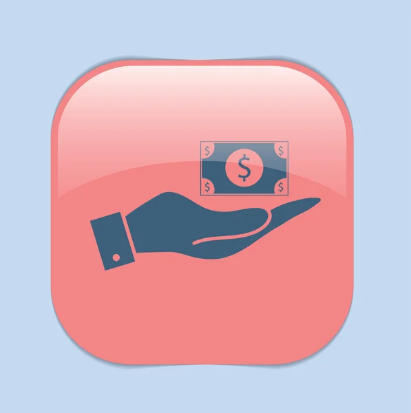 Hand holding   Dollar bill. — Stock Vector