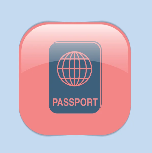 Passaporte internacional. Símbolo de viagem — Vetor de Stock