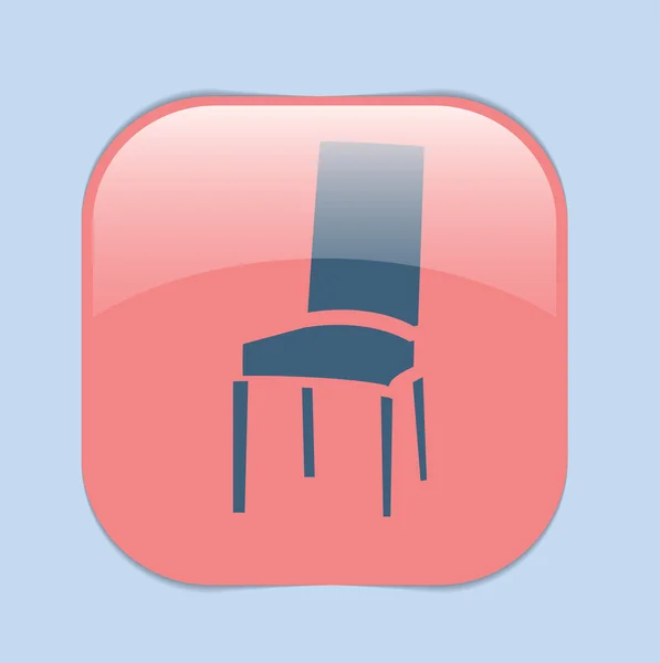 Silla, icono de muebles — Vector de stock