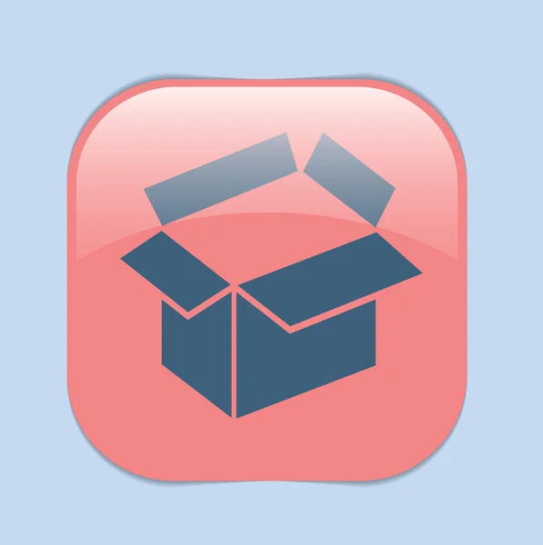 Opened cardboard box icon — Stock Vector