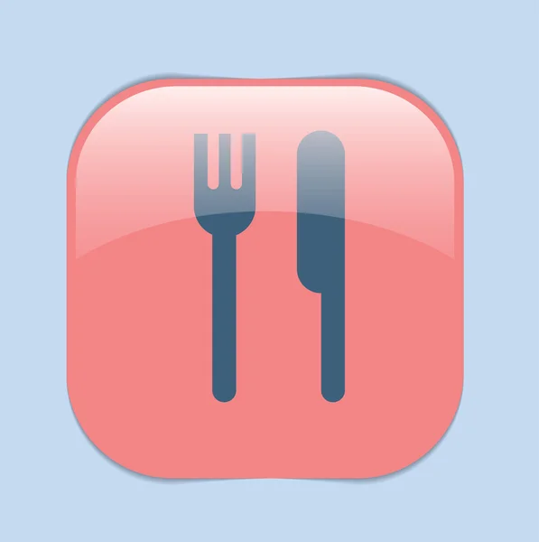 Fork and knife.  lunch icon — Stock Vector