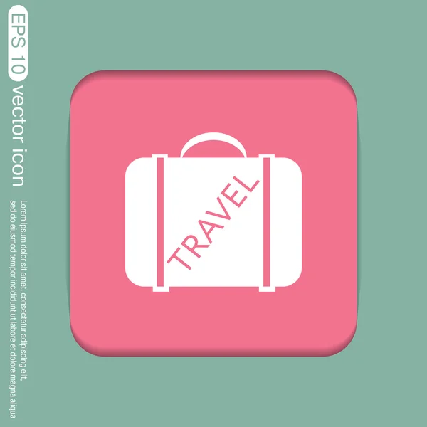 Reisetasche, Koffer-Symbol — Stockvektor