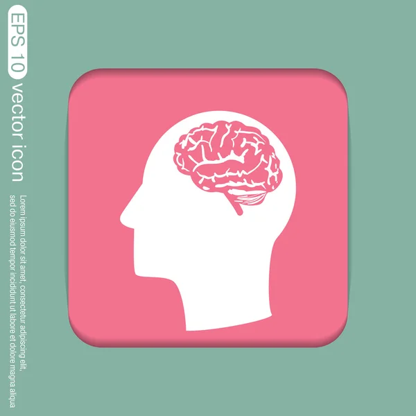 Head with   Mind and science icon — Stock Vector