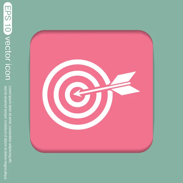 Zielsymbol. Darts-Ikone — Stockvektor