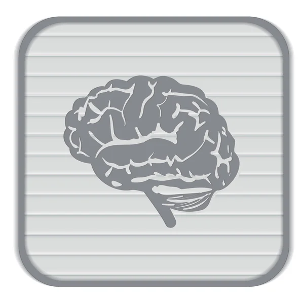 Gehirn. Geist und Wissenschaft Ikone — Stockvektor