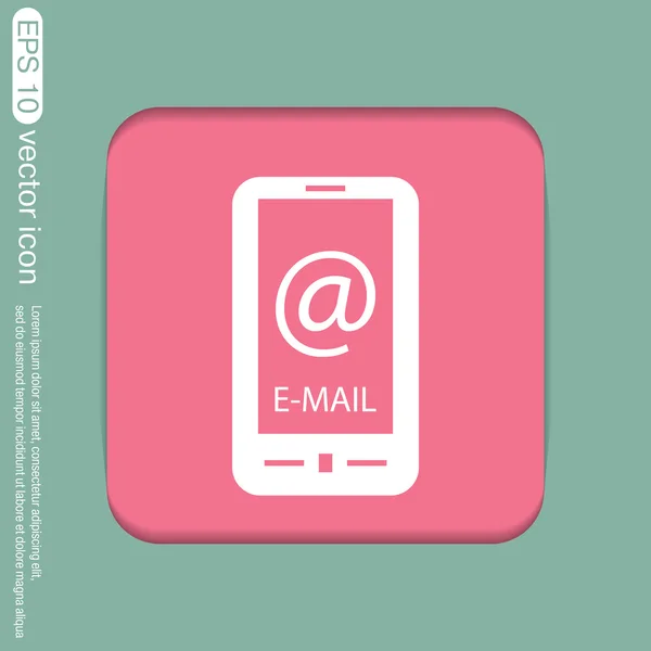 Smartphone with   mail icom — Stock Vector