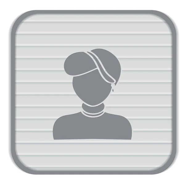 Vrouwelijke avatar, vrouw pictogram — Stockvector