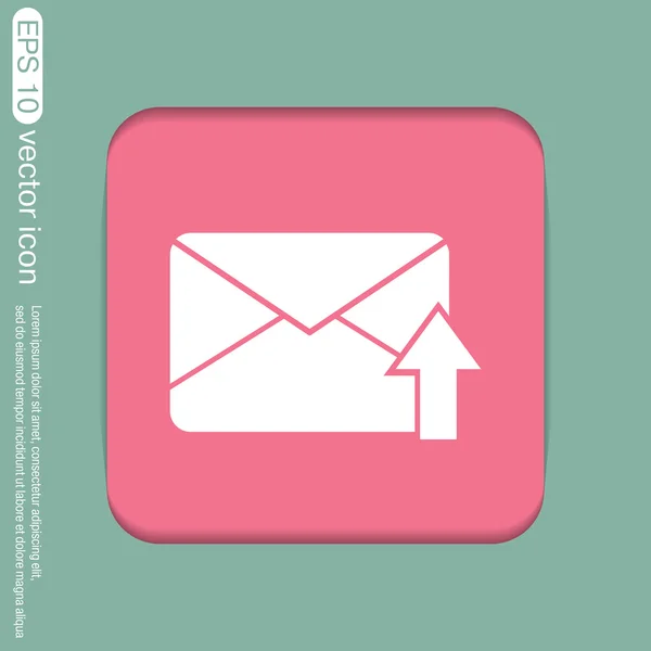 Icono de sobre postal — Vector de stock