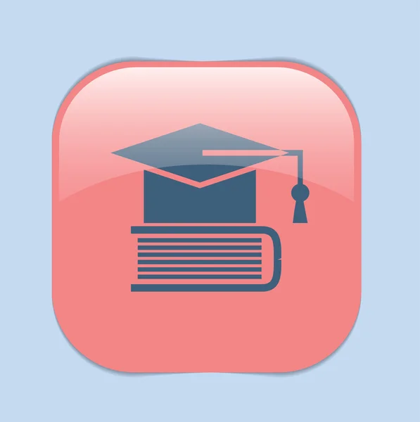 Diplômé, éducation, icône de l'enseignement — Image vectorielle