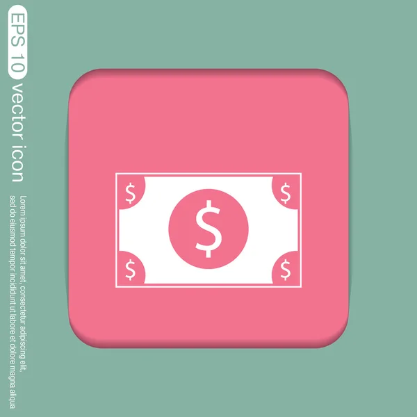 Dollar bill. symbol of money — Stock Vector