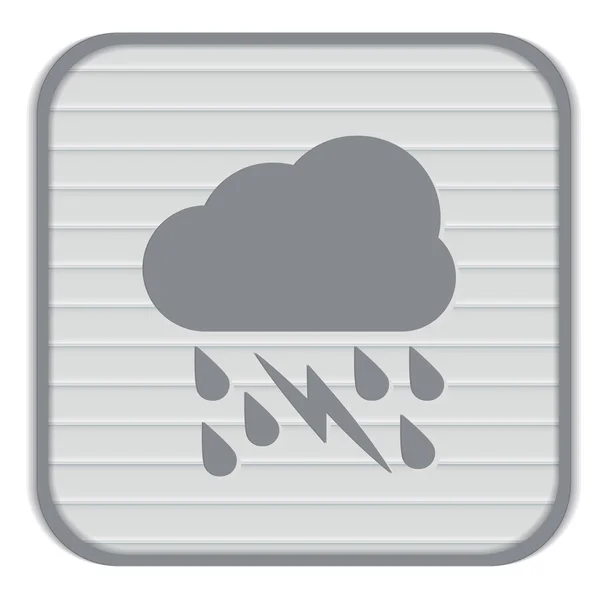 雷电，雨云图标 — 图库矢量图片