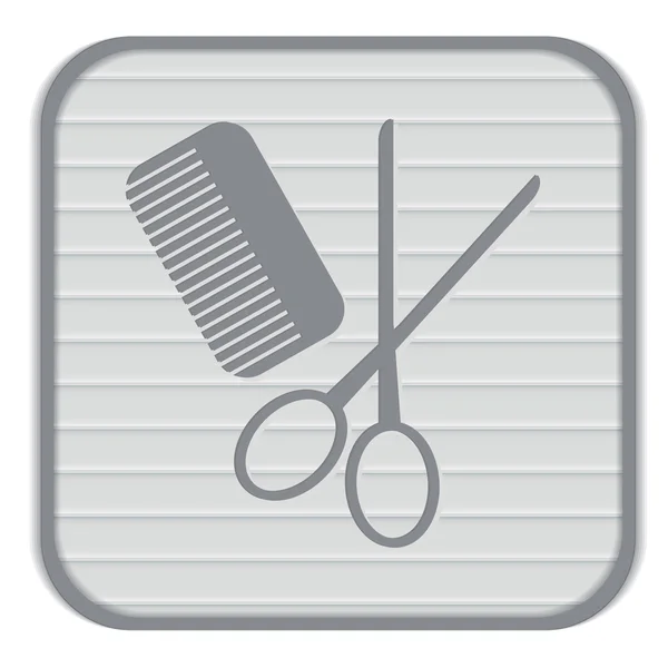 Icône de salon de coiffure et de beauté — Image vectorielle