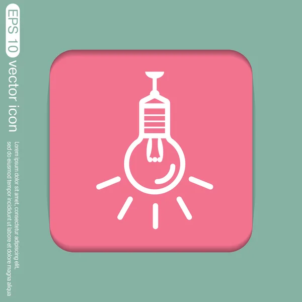 Lamp, light bulb, idea icon — Stock Vector