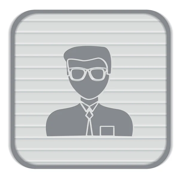 Pictogram van man, werknemer, manager — Stockvector