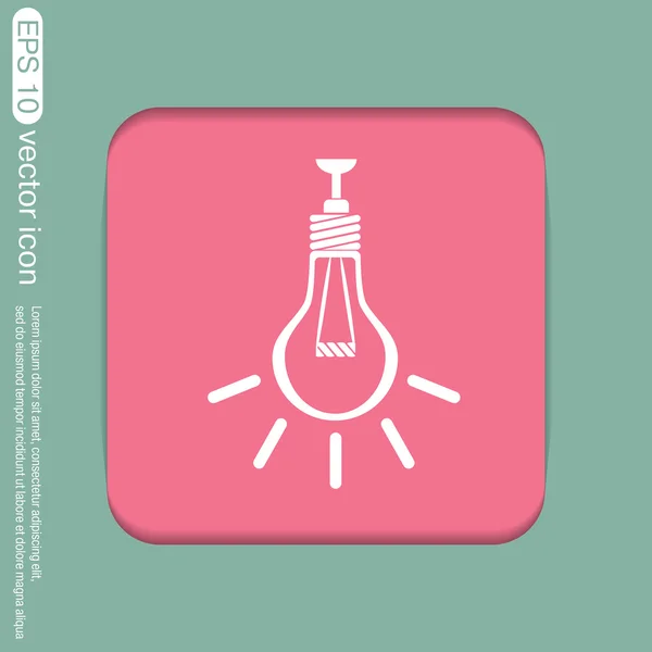 Lightbulb sign, idea icon — Stock Vector