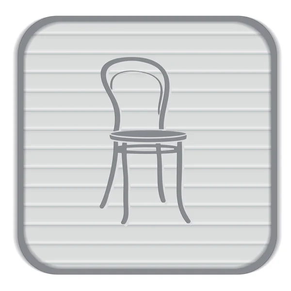Sandalye, mobilya simgesi — Stok Vektör
