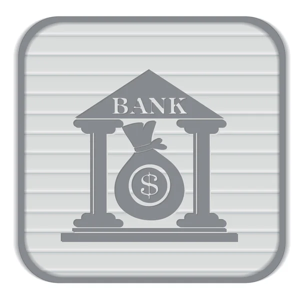 Τράπεζα κτίριο, οικονομικών εικονίδιο — Διανυσματικό Αρχείο