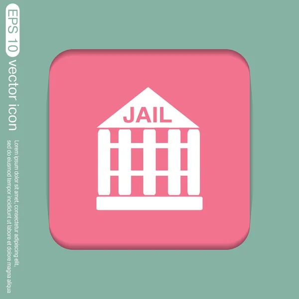 Fängelse, fängelse ikonen. — Stock vektor