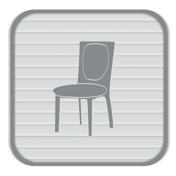 Sandalye, mobilya simgesi — Stok Vektör