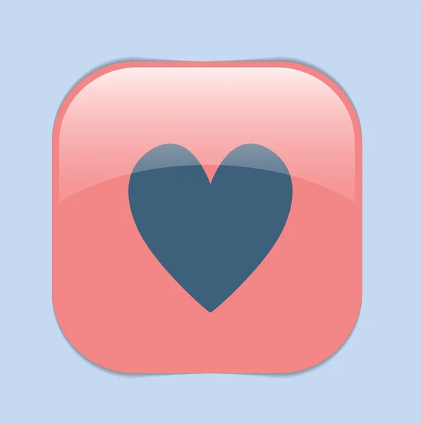 Símbolo do coração, ícone dos namorados — Vetor de Stock