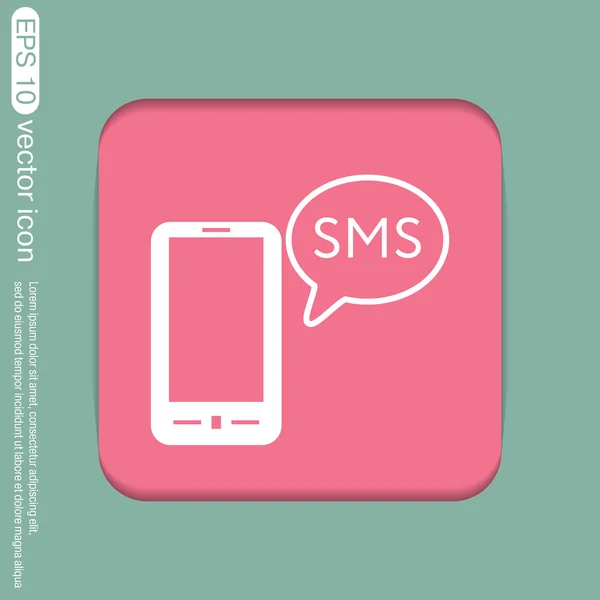 Smartphone with   sms dialogue. — Stock Vector