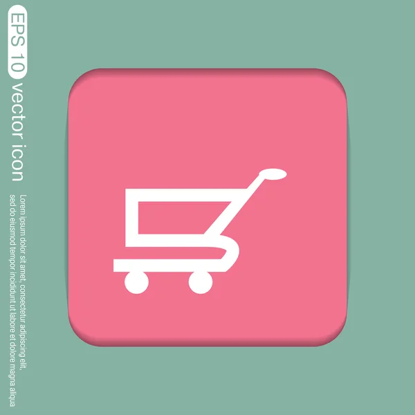 Winkelwagen, online winkel pictogram — Stockvector