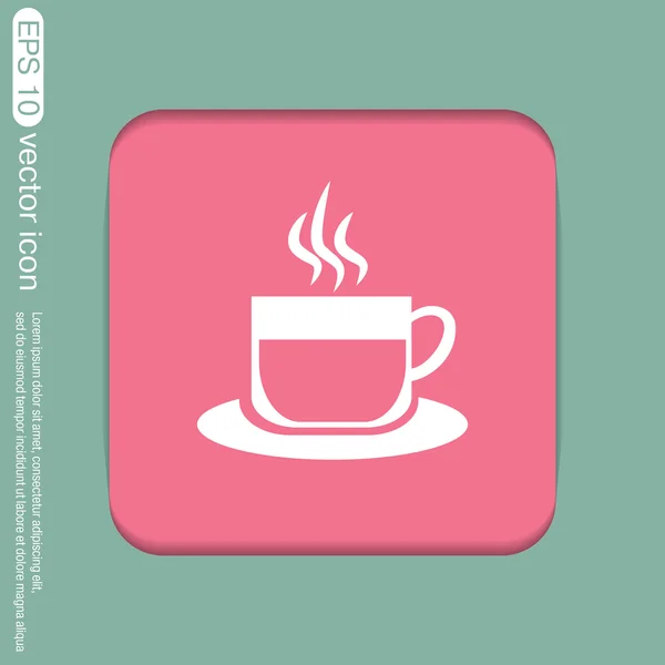 Tazza di caffè, icona della bevanda — Vettoriale Stock