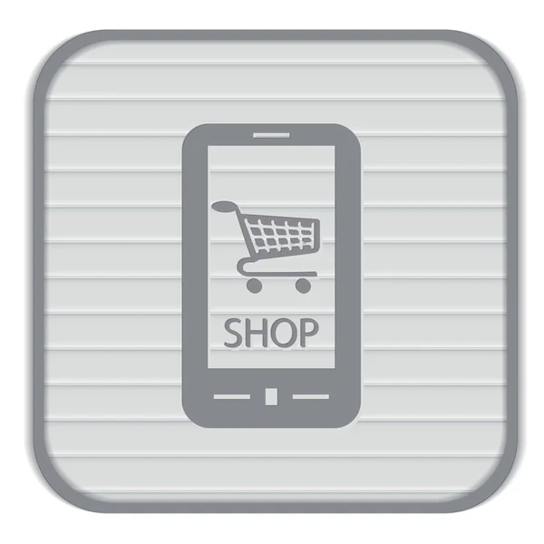 Smartphone met winkelen symbool — Stockvector