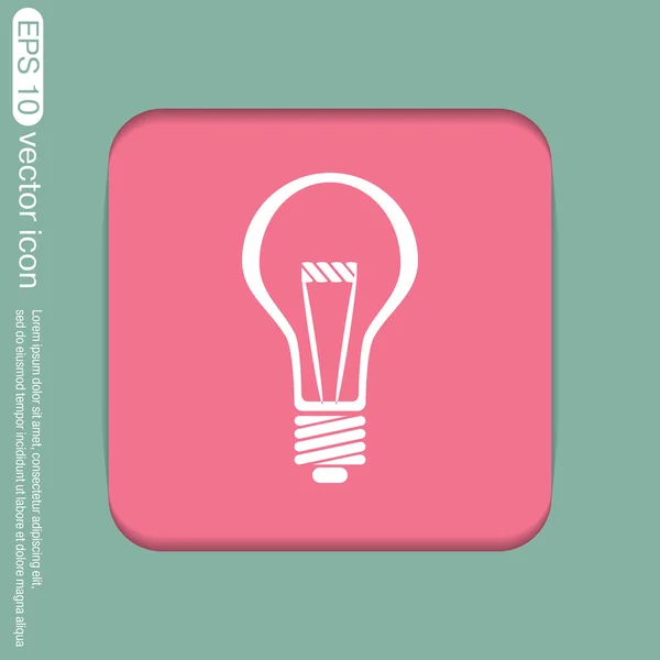 Glühbirne, Ideen-Ikone — Stockvektor
