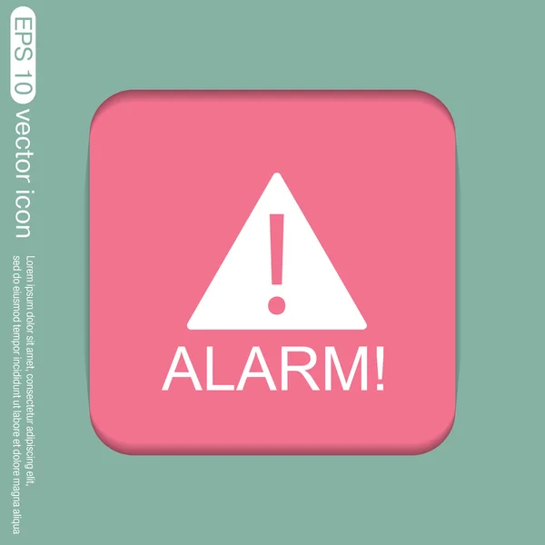 Exclamation Sign, alarm icon — Stock Vector