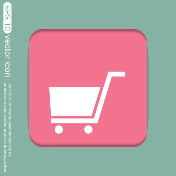 Winkelwagen, online winkel pictogram — Stockvector